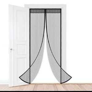Magnetic Mesh Door Screen - Black